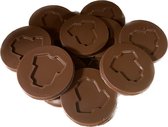Chocolade baby romper vormpjes - Geboorte chocolade - 50 mm diameter - 450 gram - 35 stuks - melk chocolade