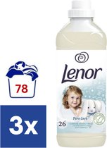 Lenor Pure Care Wasverzachter - 3 x 650 ml (78 wasbeurten)