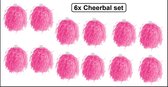 6x Cheerball ringgreep set roze - Themaparty - Themafeest sport festival fun party thema feest