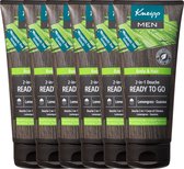 Kneipp Men - 2-in-1 Douchegel Shampoo - Ready to Go - Met citroengras en guarana - Vegan - Grootverpakking - Voordeelverpakking - 6 x 200 ml