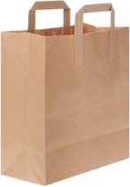 Sacs en papier petits 22x11x27cm marron Kraft FSC / sac à collation / sac à provisions / sac en papier / 500 pièces