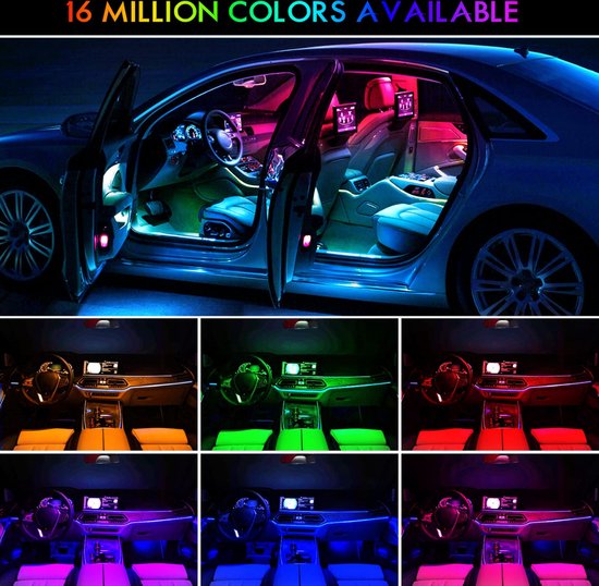 AutoStyle 10-Delige Multi-Color LED Interieur Sfeerverlichting met App Bediening & 8-meter Optical Fiber kopen? ✓ Snel geleverd AutoStyle 10-Delige Multi-Color LED Interieur Sfeerverlichting met App Bediening & 8-meter Optical Fiber kopen? ✓ Snel geleverd