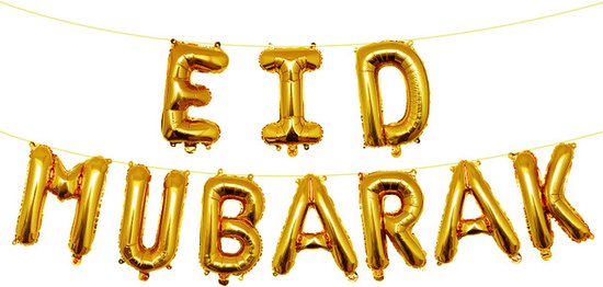 Folie ballonnen - Eid mubarak - Ramadan 2023 - Suikerfeest - Ballonnen - goud