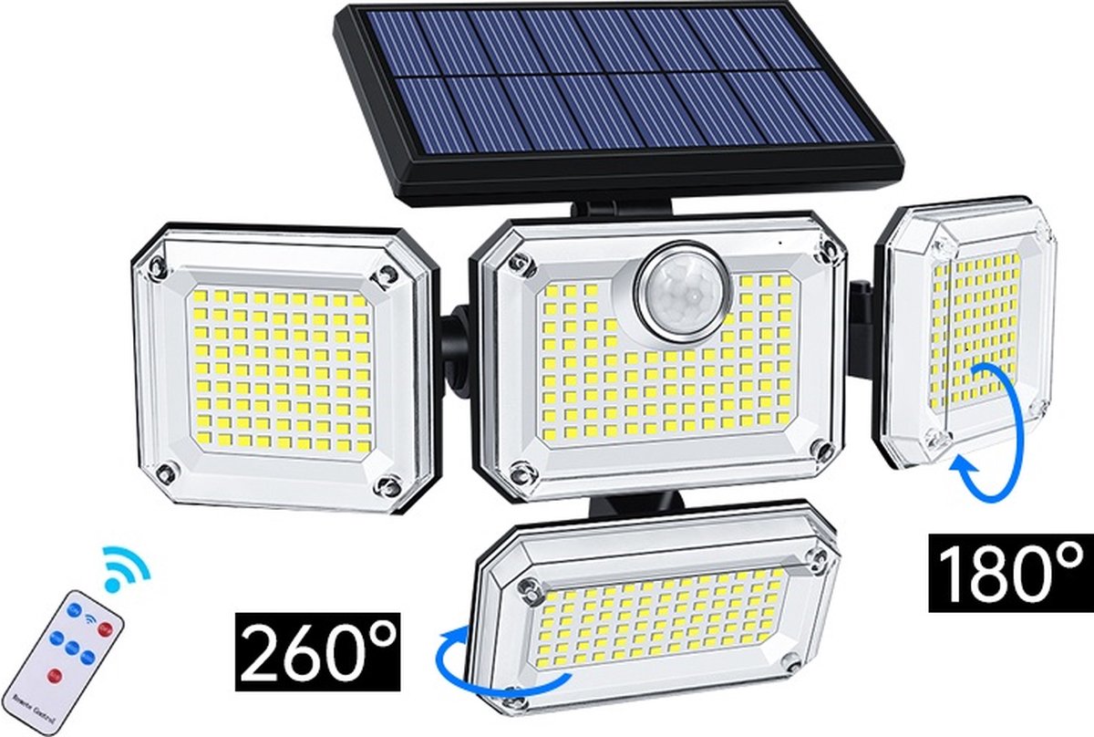 QWYEURO Outdoor Solar Lights, 178 LED Solar Security Lights Outdoor Motion Sensor 3 Modes 270° Wide Angle IP65 Waterproof Solar Outdoor Lights