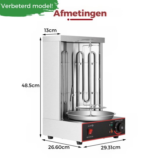 LD+ Verticale Grill Professionele Grill Multifunctionele Kebab, Kip