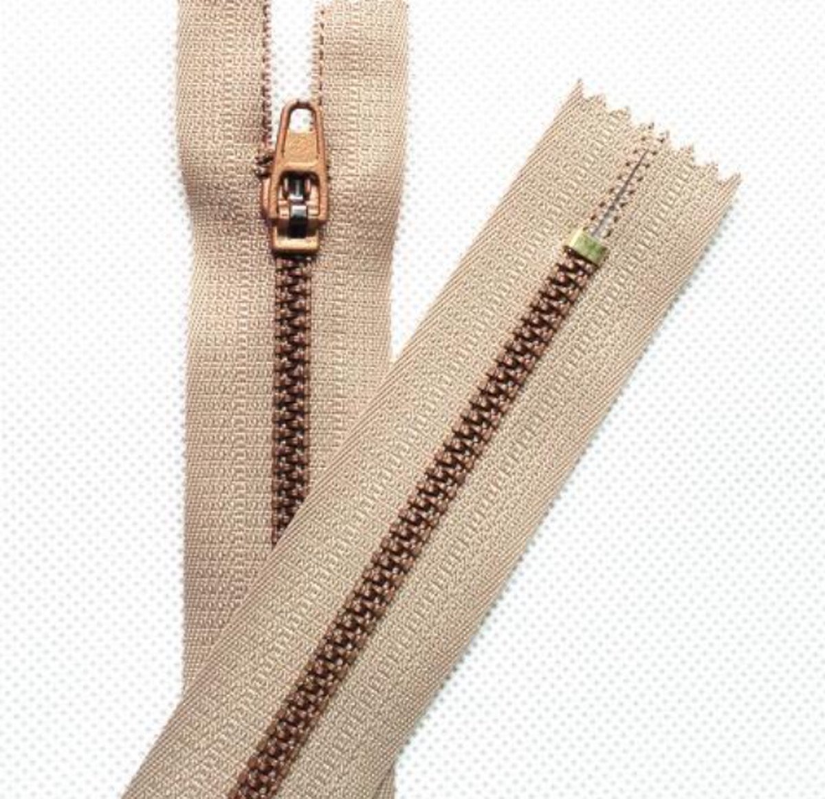Hars nylon rits 17,5 cm - beige - 1 rits