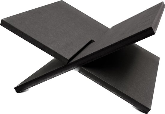 Cactula mat zwarte houten boeken standaard