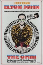 Wandbord Muziek Concert - Elton John The Omni Tour 1974