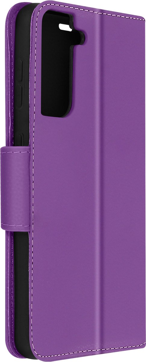 Geschikt voor Samsung Galaxy S21 Folio Wallet Case Video Support Polsband Paars