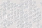 Fotobehang - Vlies Behang - Grafische 3D Mozaïek - 416 x 290 cm