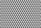 Fotobehang - Vlies Behang - Driehoeken zwart-wit - 416 x 254 cm