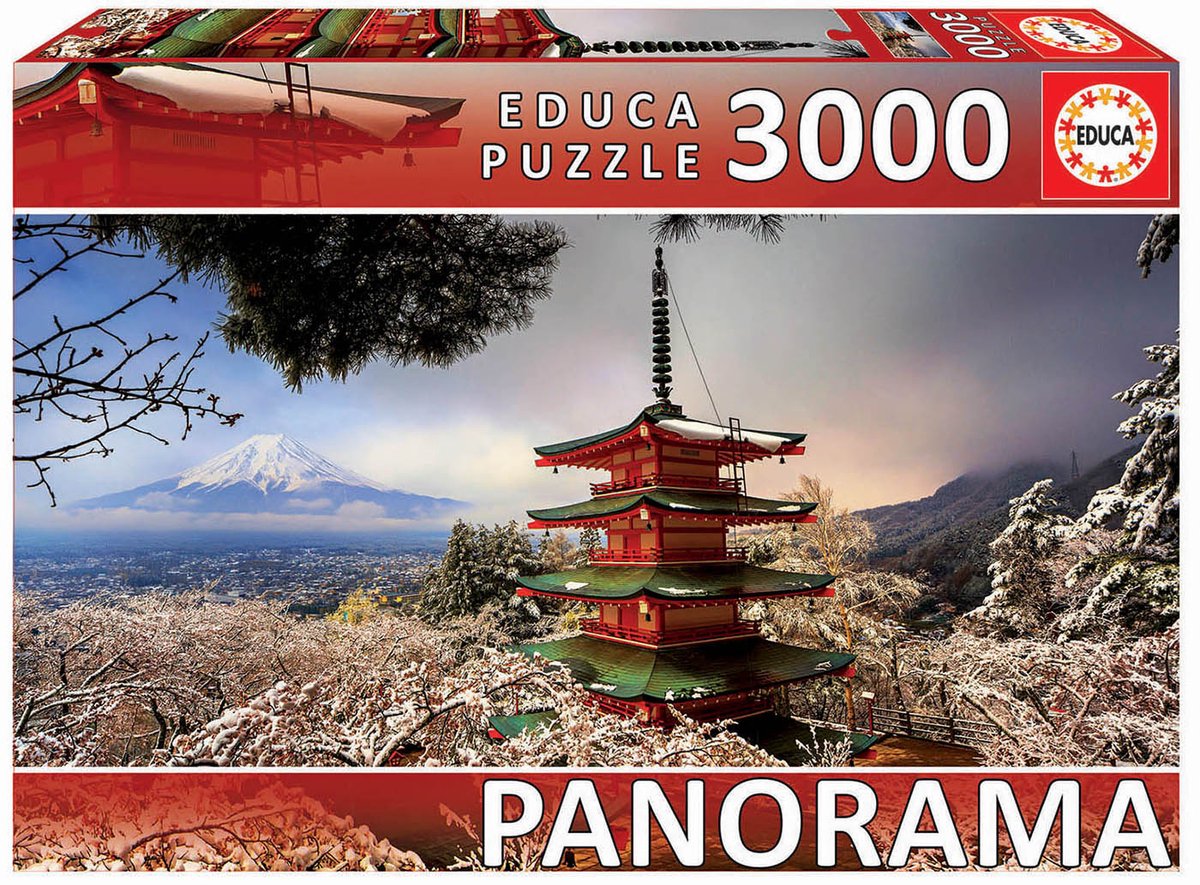EDUCA - puzzel - 3000 stuks - Mount Fuji & Chureito Pagoda