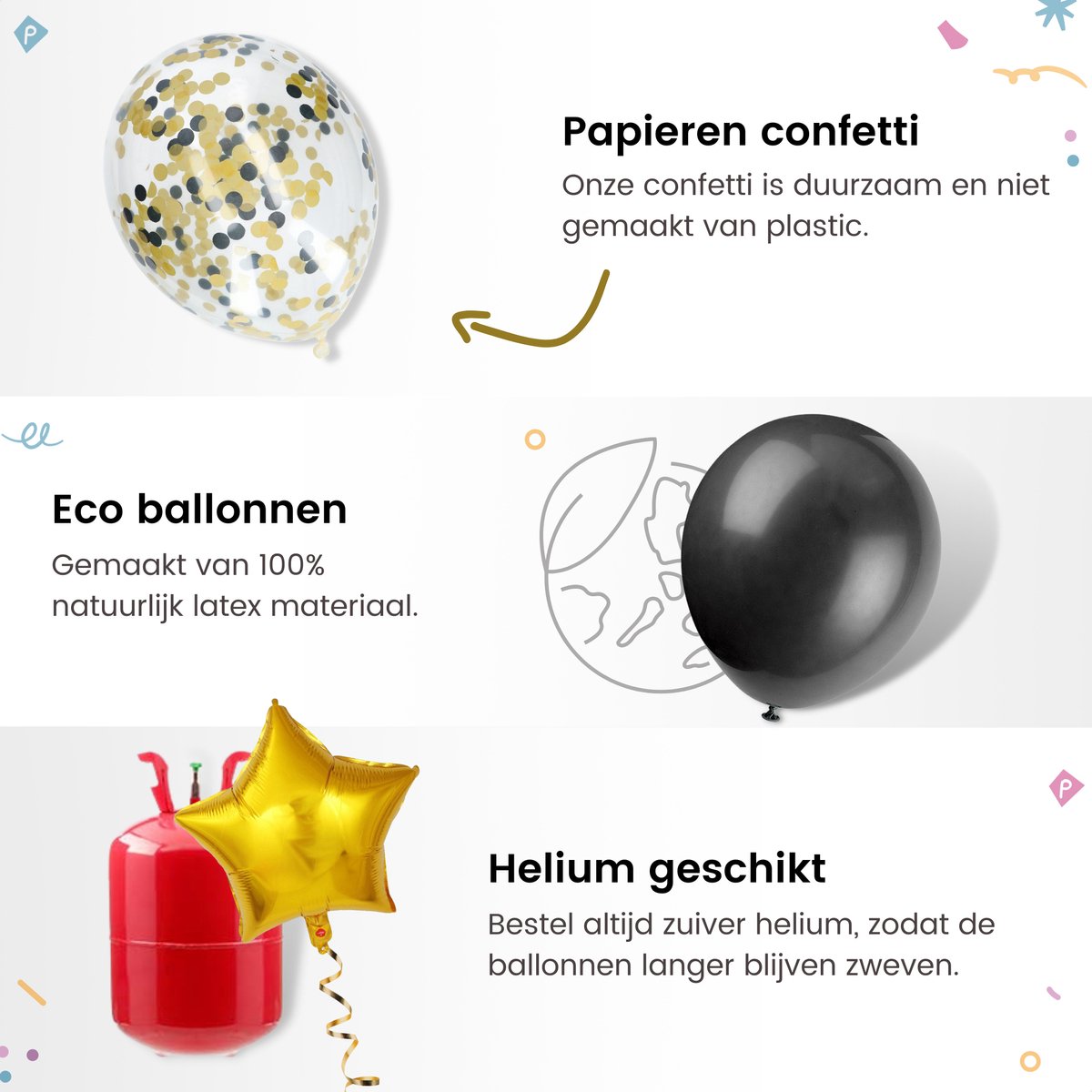 4 Pak Zwart en Rood Gelukkige Verjaardag Tafelkleden