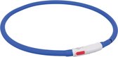 Trixie Halsband Usb Siliconen Lichtgevend Oplaadbaar Royal Blauw - 70X1 CM