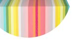 Kleurmeester.nl | Rond tafelkleed Marquises - katoenen stof| 160 cm diameter| Multicolor gestreept
