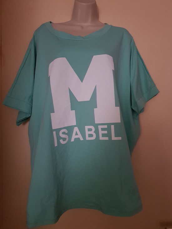 Dames T shirt M Isabel mint One size 42/46