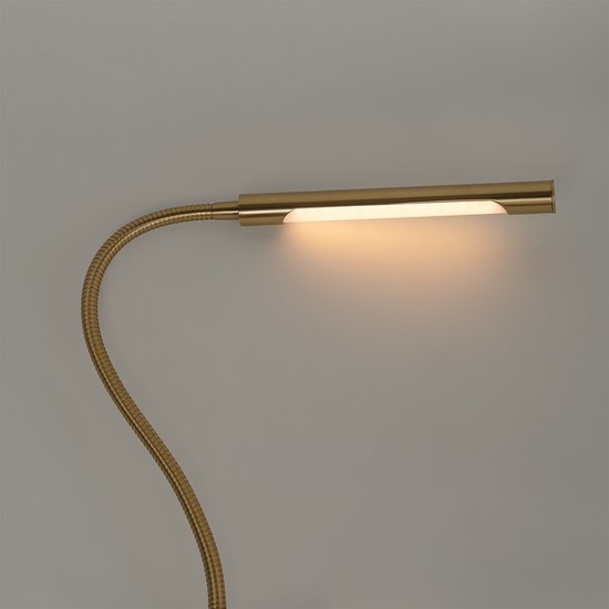 QAZQA lionard - Lampe de table LED moderne à intensité variable avec variateur - 1 lumière - H 45,5 cm - Or/ laiton - Salon | Chambre à coucher | Cuisine