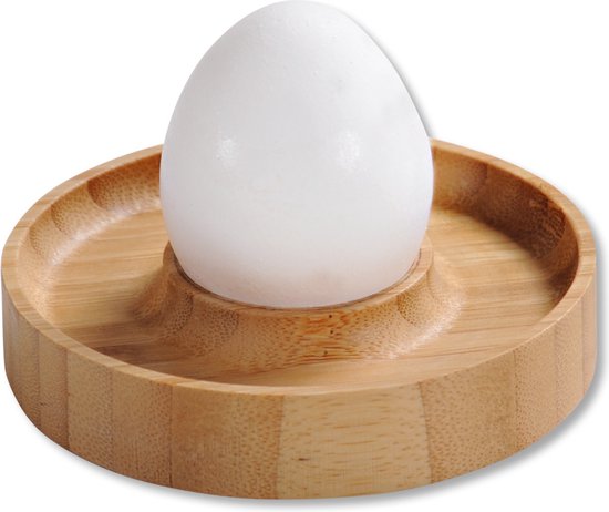 Eierdopjes - 1x stuks - hout - 6 cm - Ontbijt en lunch Pasen