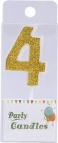 Bougie Chiffre Glitter Goud #4