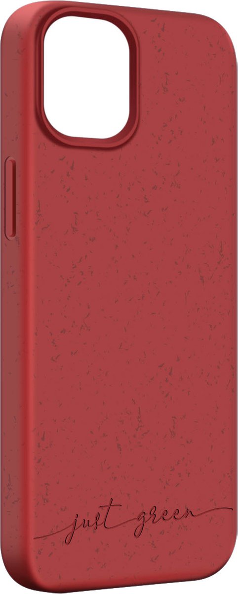 JUST GREEN, Hoesje Geschikt voor Apple iPhone 14 Model Natura Compatibel met Draadloos Opladen, Rood