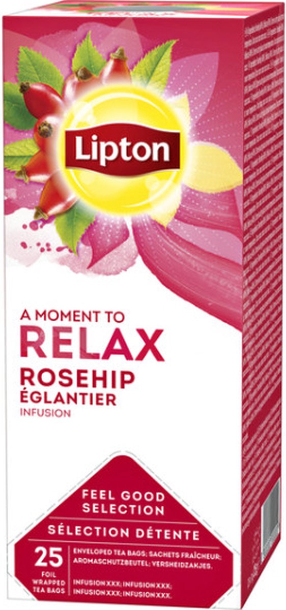 Lipton thee, rozebottel, pak van 25 zakjes