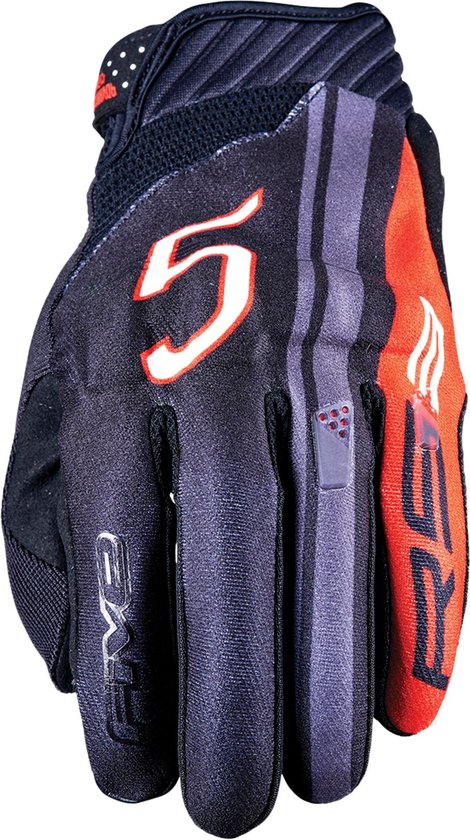Gants Five RS3 Evo Graphics Skull Noir Blanc - Gants Moto Été