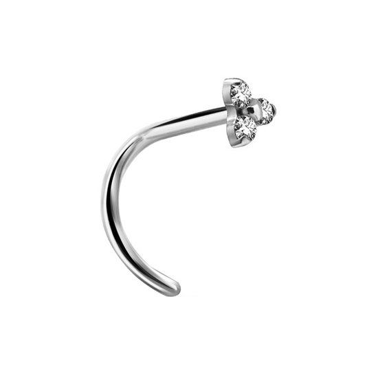 Titanium Nosestud - Premium Zirkonia Trinity