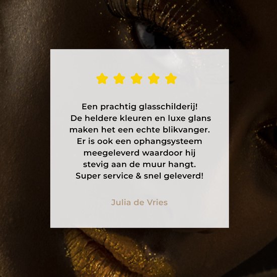 MuchoWow® Peinture sur Verre - Femmes - Foulard - Or - Luxe - 80x160 cm - Peintures sur Verre Acrylique - Photo sur Glas