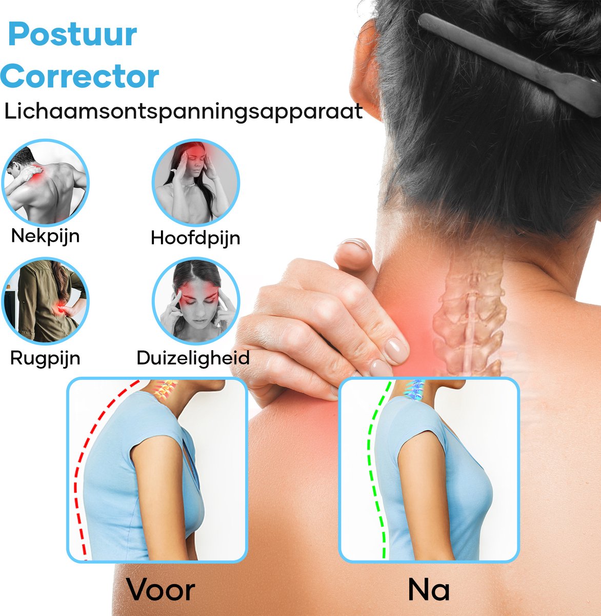 Afbeelding 3 van MW® - Nekstretcher - Nekmassage Apparaat - Nekmassage Kussen - Nek Tractie Apparaat - UITVERKOOP