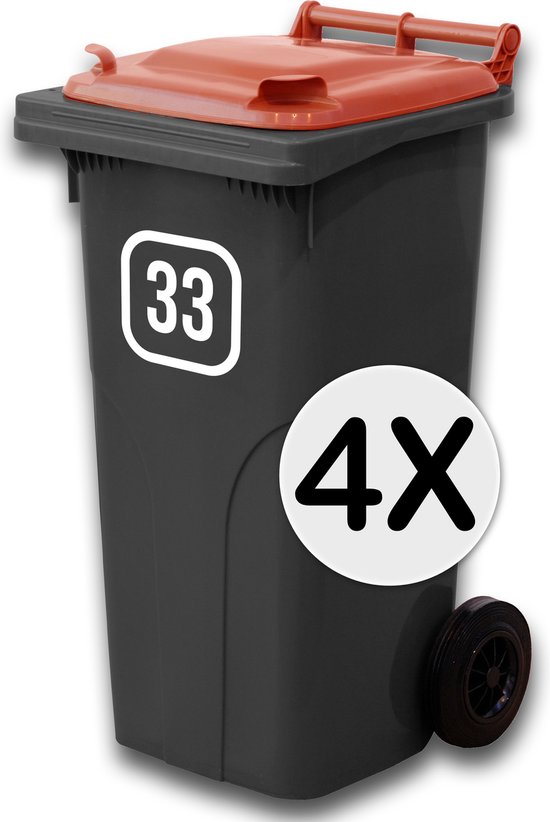 Container sticker – Set van 4 Container stickers - Wit - kliko stickers ...