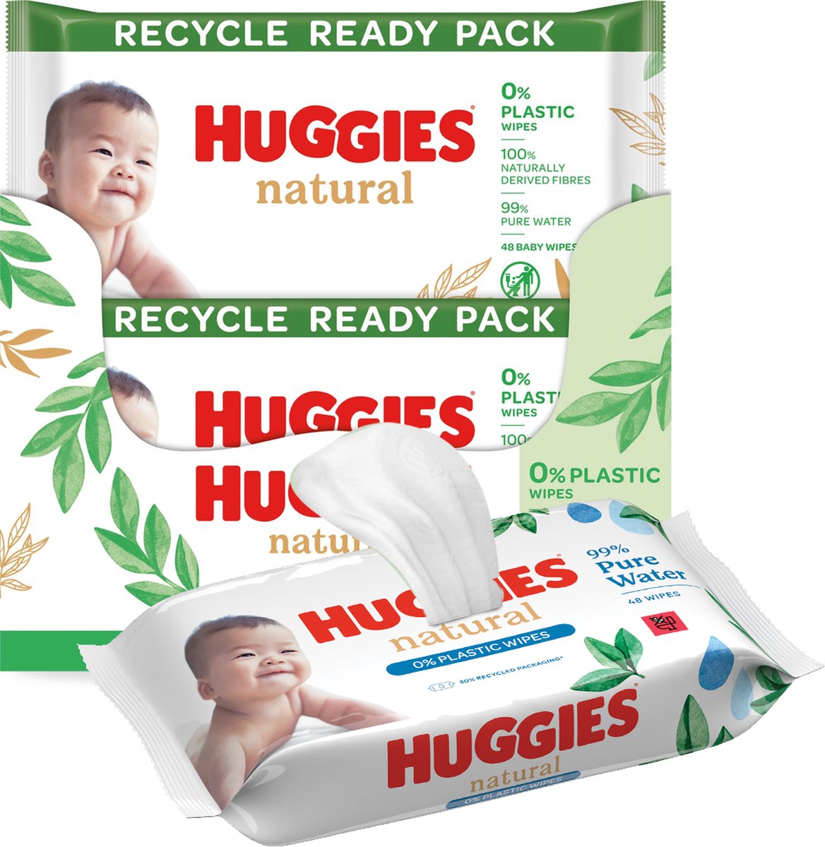 Lingettes Huggies - Natural Care - 40 x 56 pièces - 2040 lingettes - pack  économique