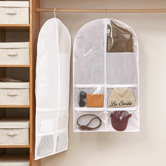 Housse pour rangement, stockage ou transport de vêtements, chemises, robes,  vestes ou costumes.