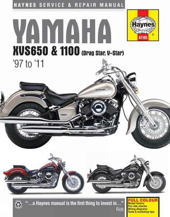 Haynes Yamaha Xvs650 & 1100 Drag Star, V-star '97 to '11 Repair Manual