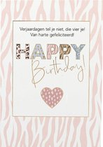 Depesche - Kaart "Go Wild" met de tekst "Verjaardagen tel je niet, die vier je!" - mot. 001