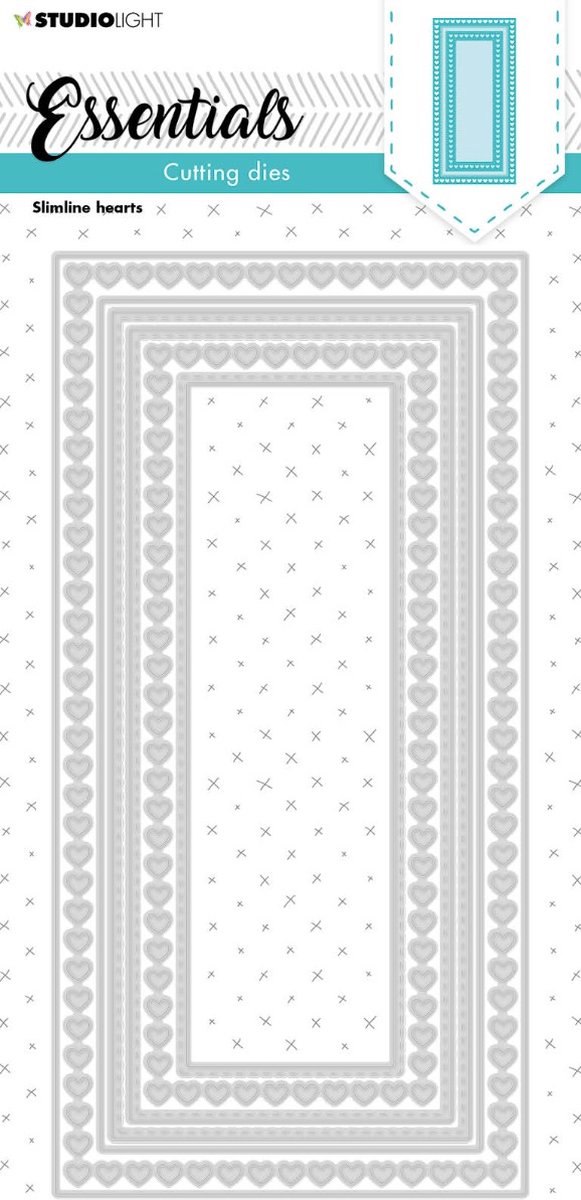 Studio Light Essentials cutting die Slimline hearts