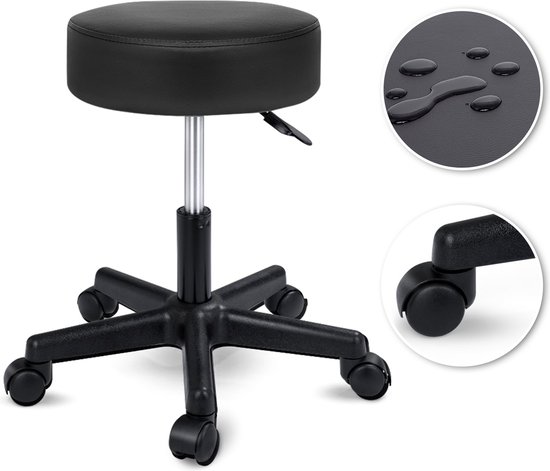 Werkkruk met rugleuning Polytec, ergonomisch | 365BureauS