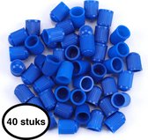 40 bouchons de valve universels - bouchons de valve voiture - bouchons de valve vélo - Blauw