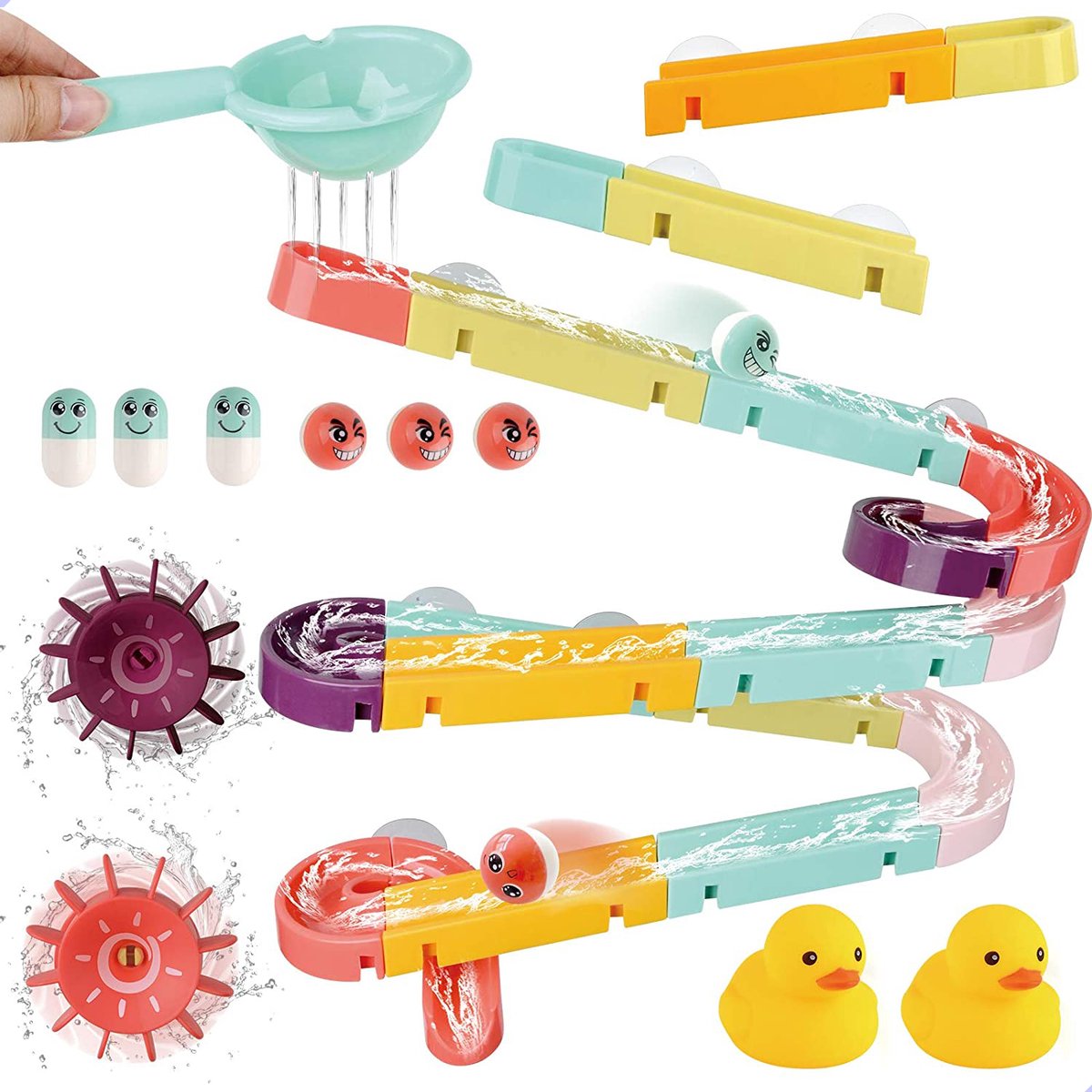 Jouets de bain Bébé Salle de bain Canard Diy Track Baignoire