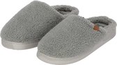 Apollo - Pantoffels heren - Grijs - Teddy Wol - Maat 45/46 - Sloffen heren - Pantoffels heren maat 45 - Sloffen heren maat 45