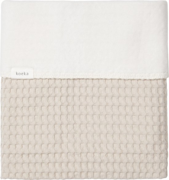 Koeka baby ledikant deken Amsterdam - wafelstof van katoen - zand - 100x150 cm