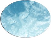 Dibond Ovaal - Kalme Golfjes in het Water - 68x51 cm Foto op Ovaal (Met Ophangsysteem)
