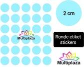 Ronde etiketten stickers "MULTIPLAZA" - 20mm ● LICHTBLAUW ● 18 x 30 = 540 stuks - labels - markeren - opvallen - ordenen - universeel - knutselen - hobby - archiveren