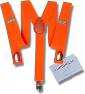 Lundholm Bretels heren dames unisex oranje - WK EK accessoires outfit Koningsdag - stevig en verstelbare bretels | Scandinavisch design - Køge serie