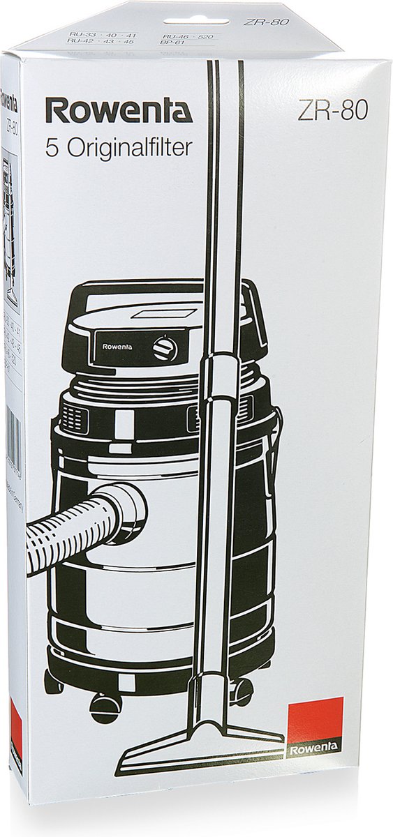 set van 4 microvezelzakken voor tankstofzuiger - rowenta - zr8001
