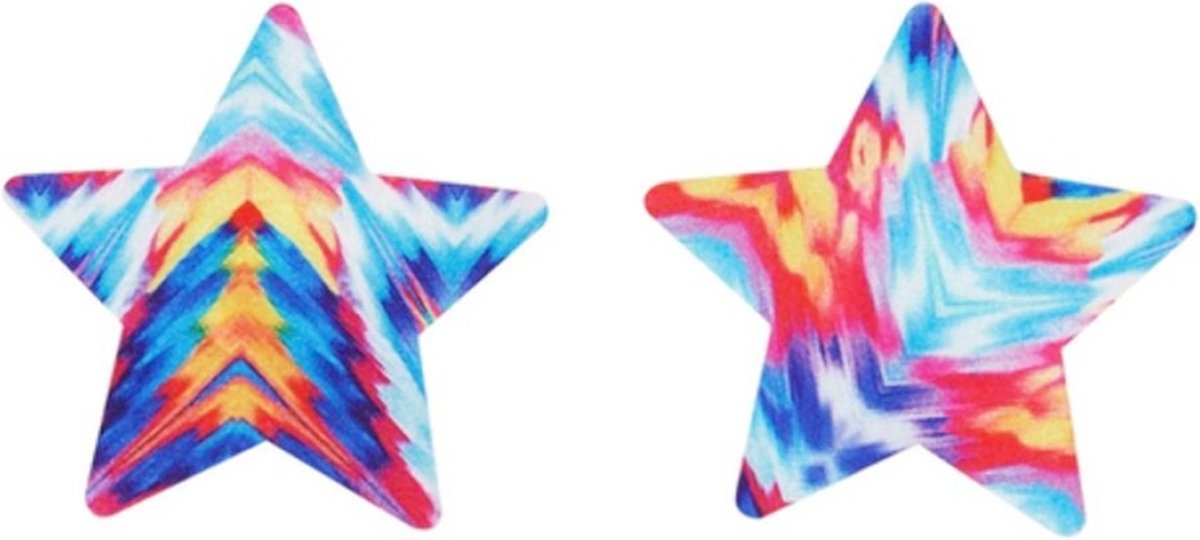 Goedkoopste Fever - Tie Dye Star Nipple Cover Pasties - Multicolours