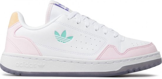 Adidas NY90 K Meisjes Sneakers, Maat 36 2/3 - Wit, Paars, Roze | bol.com