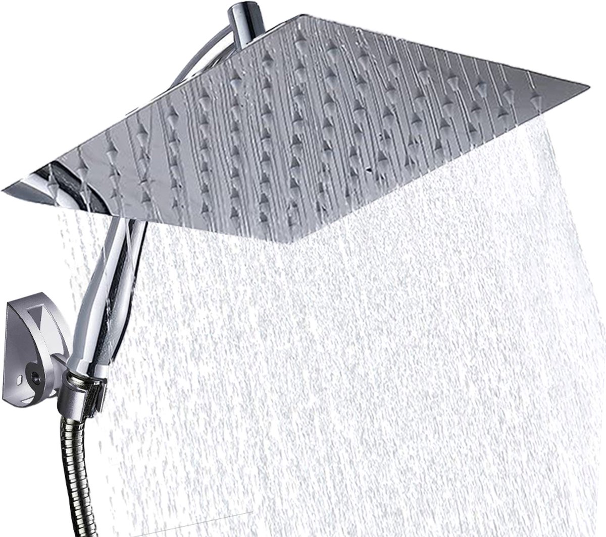 Douchette haute pression avec flexible - Surface 15 cm - Douche pluie XXL  avec
