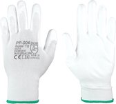Werkhandschoenen wit (polyurethaan coating) - maat 8