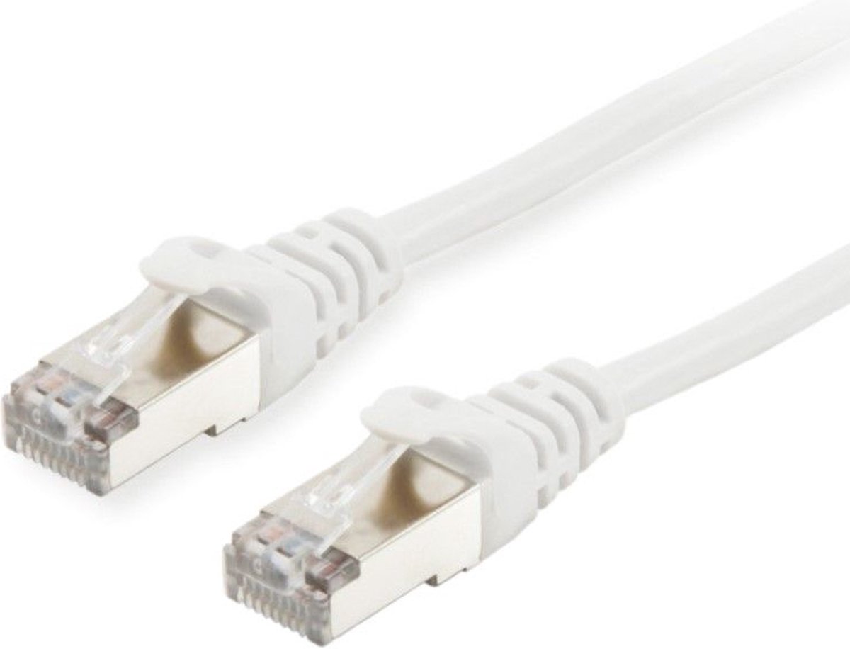 Equip 605518 RJ45 Netwerkkabel, patchkabel CAT 6 S/FTP 15.00 m Wit Vergulde steekcontacten 1 stuk(s)