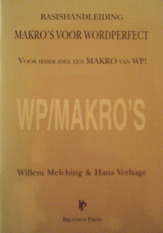 MAKRO'S VOOR WORDPERFECT (BASISHANDLEIDING) - cover